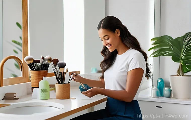 리필 가능한 뷰티 툴 추천 - **Prompt 2: Smart Investment in High-Quality, Rechargeable Beauty**
    "A confident woman in her mi...